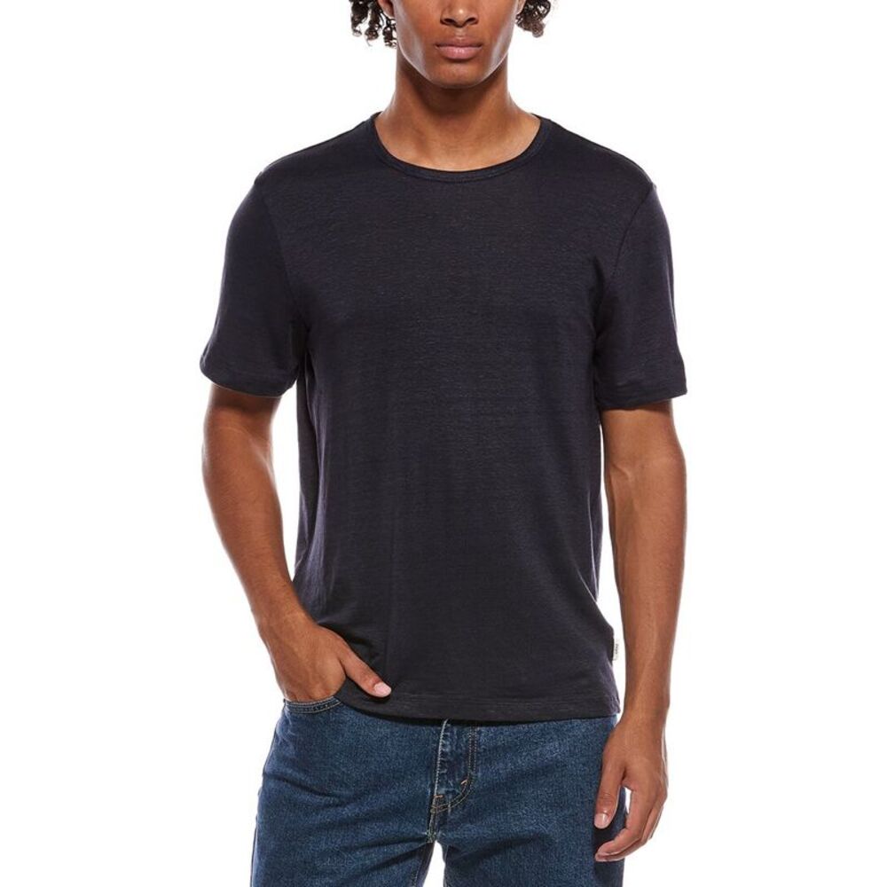 Onia Mens  Stretch Linen-Blend Crewneck T-Shirt